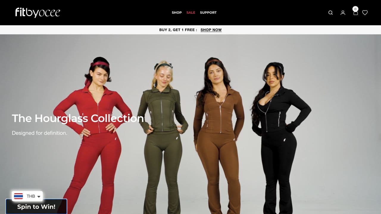 FitbyOcee storefront homepage