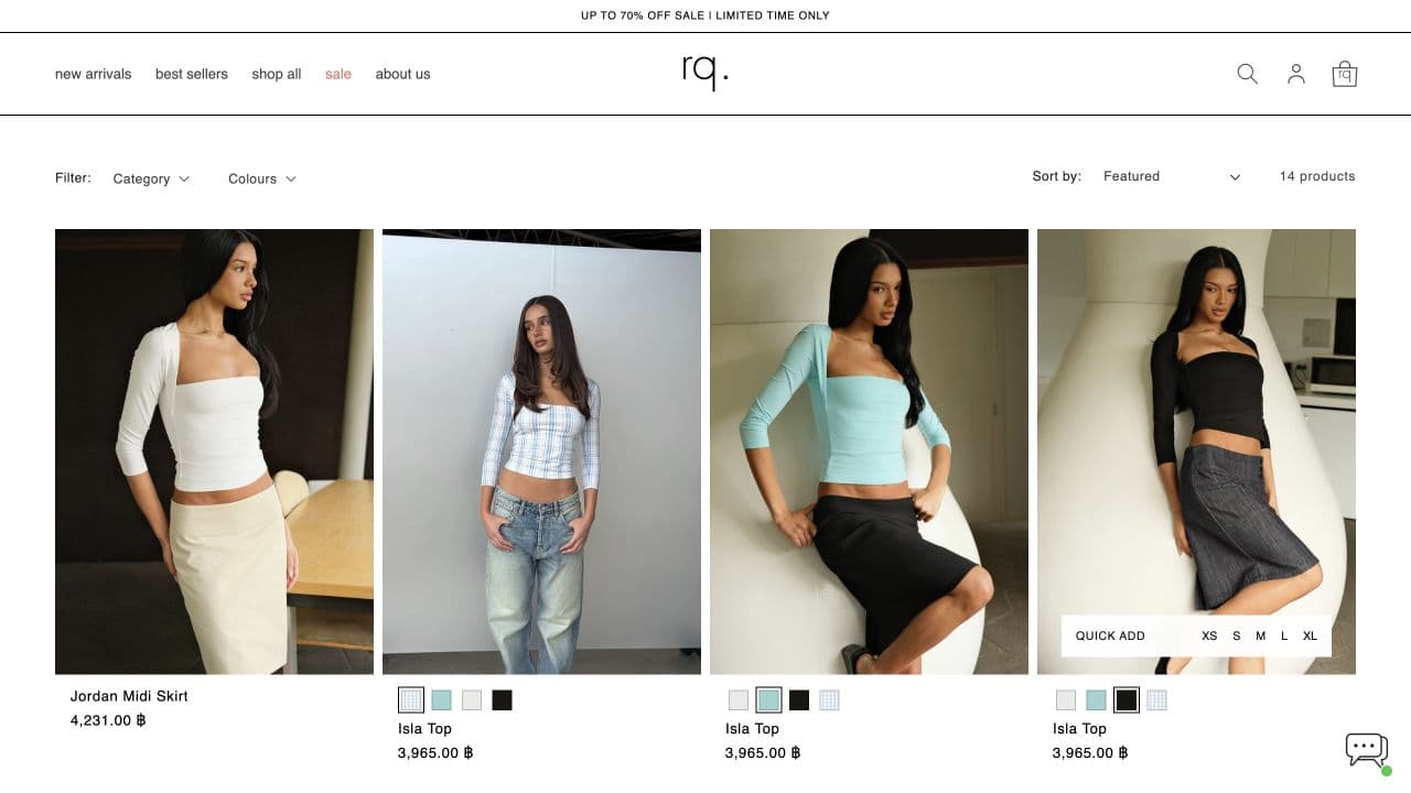 RQ The Label product or collection page details