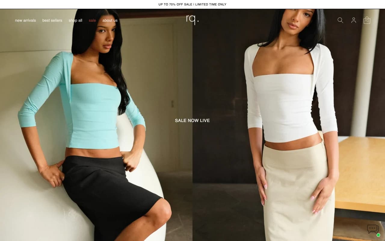RQ The Label Shopify storefront