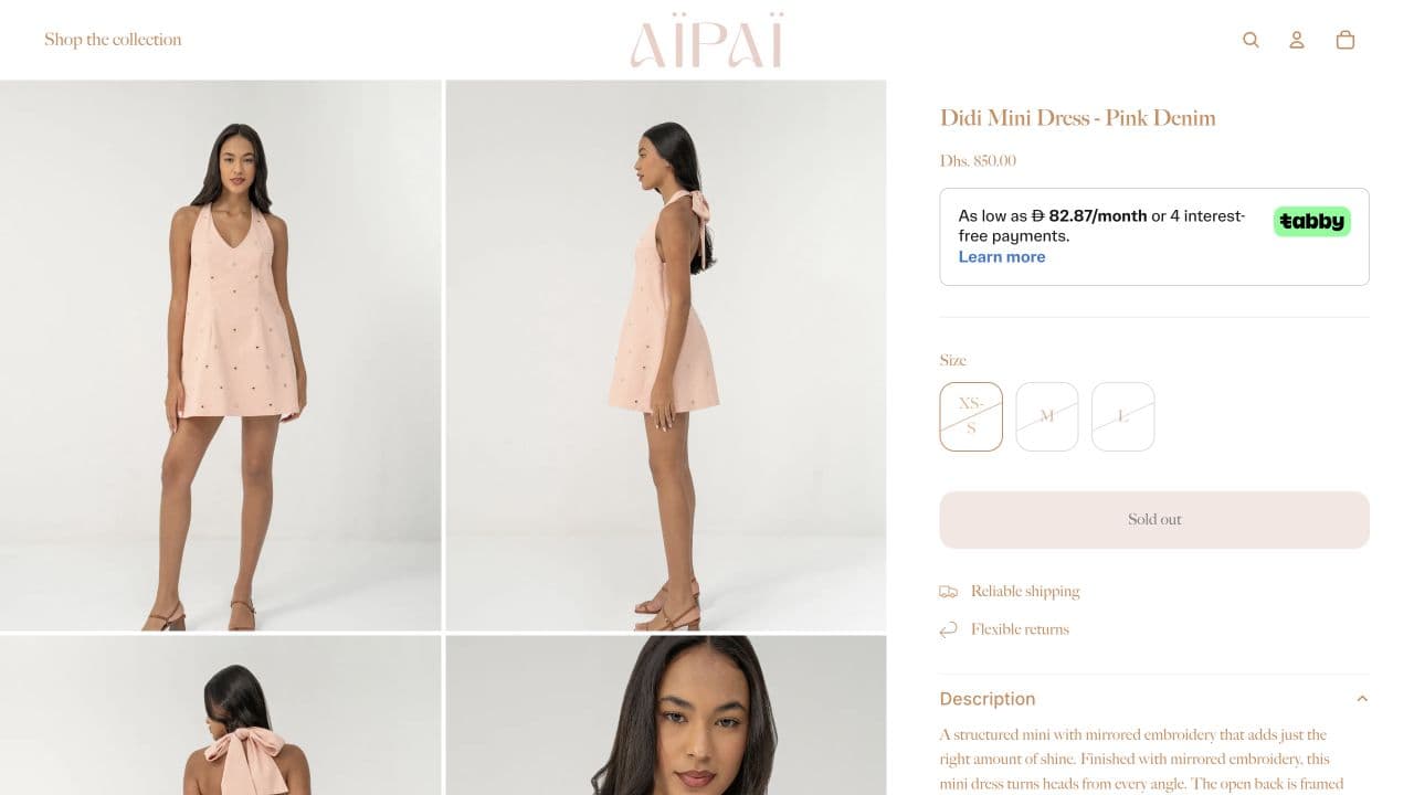 AIPAI product or collection page details