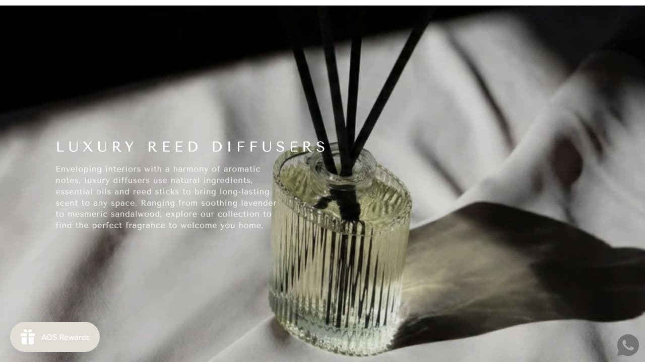 Artisan of Sense storefront homepage