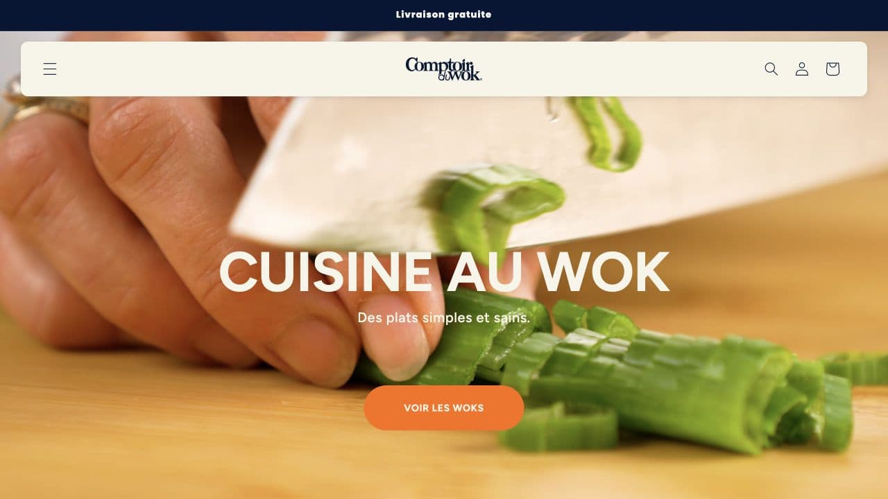 Comptoir du Wok storefront homepage