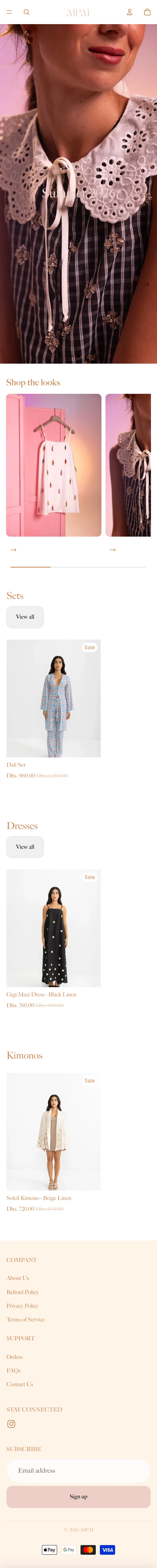 AIPAI full mobile homepage