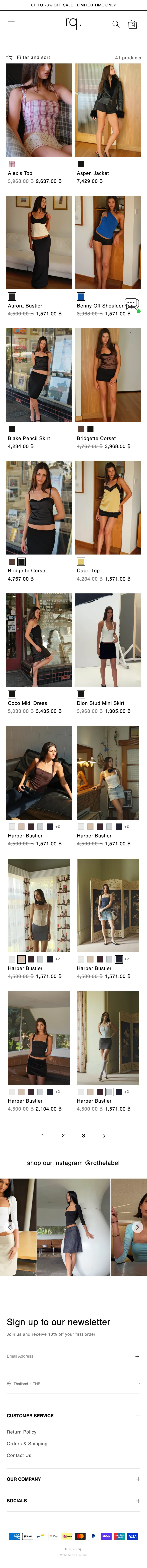 RQ The Label full mobile collection page