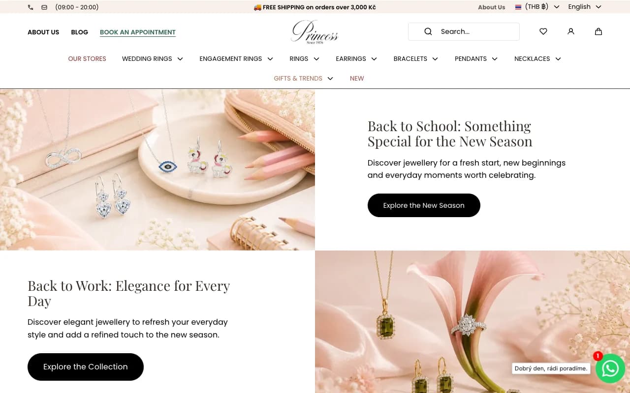 Princess Jewellery Shopify storefront